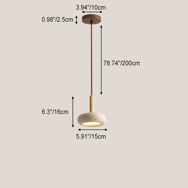 Nordic Oval Solid Wood LED Pendant Light