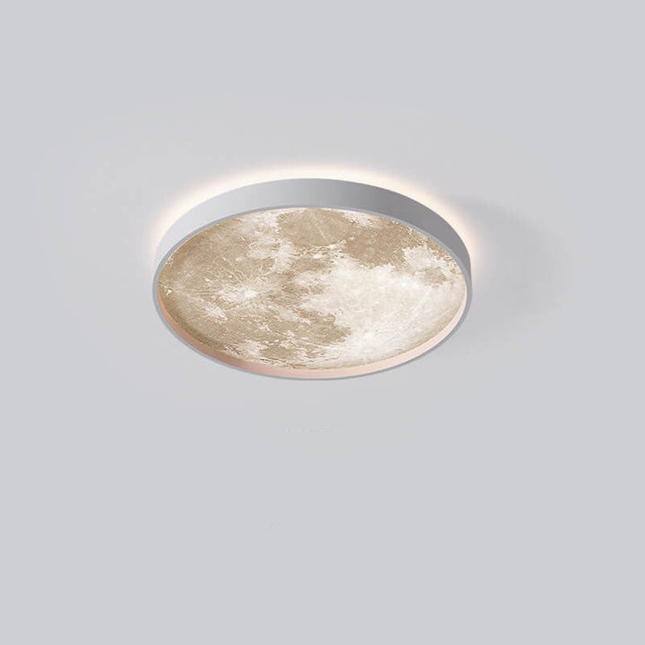 Moon Minimalist Round Acrylic LED Flush Mount Ceiling Light