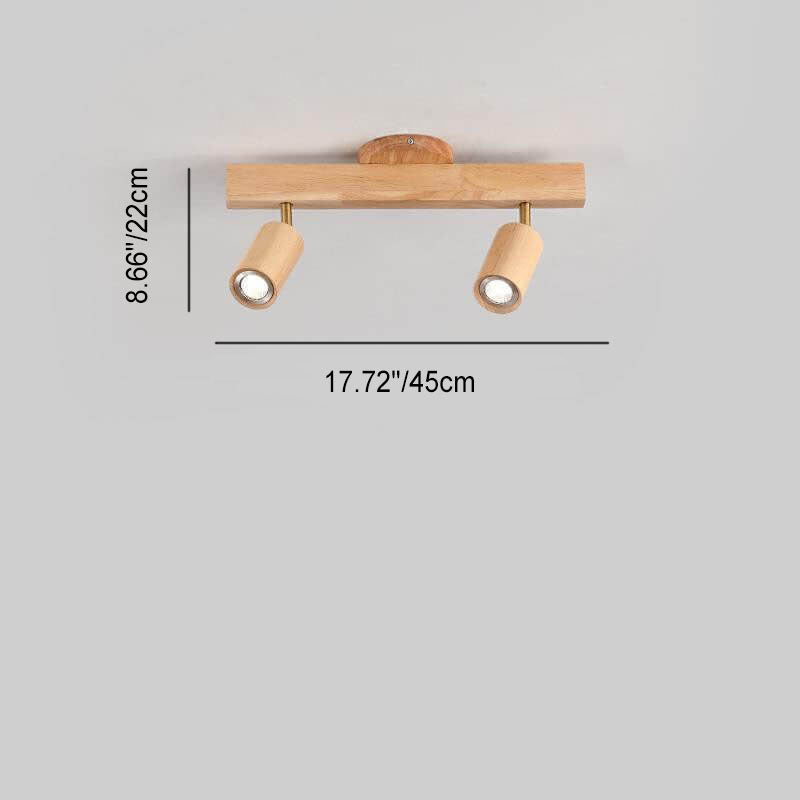Minimalist Solid Wood LED Track Light