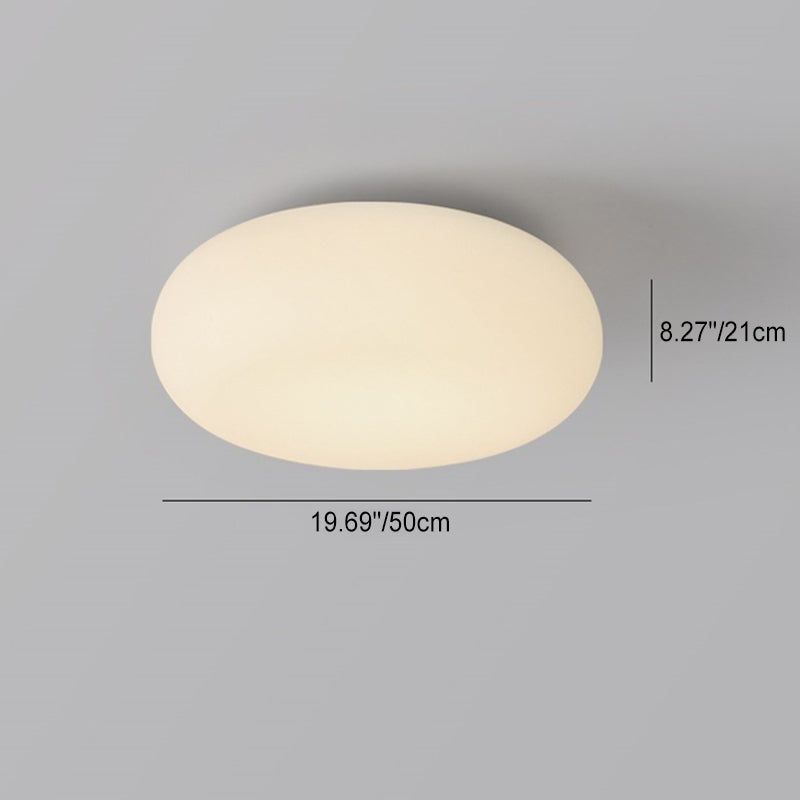 Minimalist Oval Iron LED Flush Mount Ceiling Light