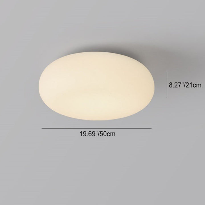 Minimalist Oval Iron LED Flush Mount Ceiling Light
