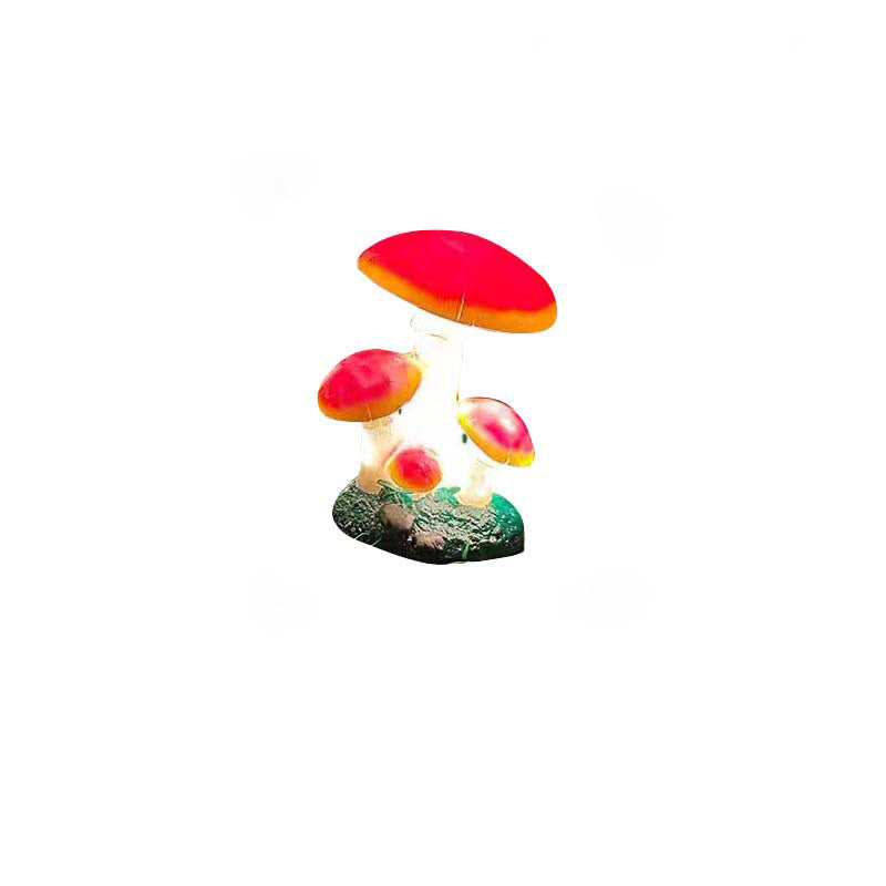 Modern Art Deco Solar Waterproof Mushroom Resin Glass Fibre LED Landscape Lighting Outdoor Light For Garden