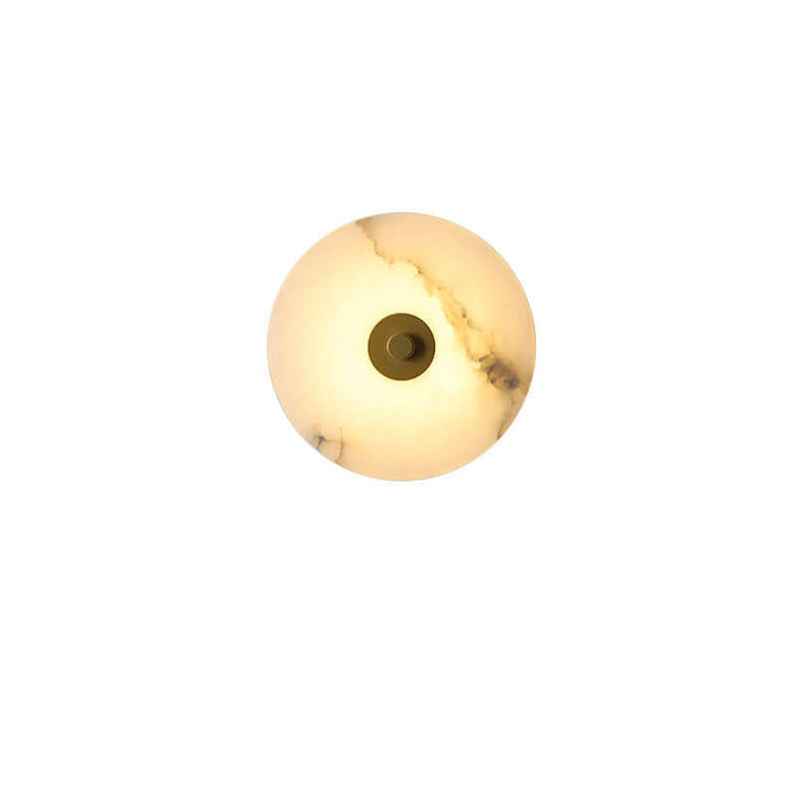 Contemporary Round Marble LED Wall Sconce