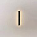 Modern Minimalist Aluminum Acrylic Outdoor Solar Rectangular Strip Waterproof Patio LED Wall Sconce Lamp for Outdoor Patio
