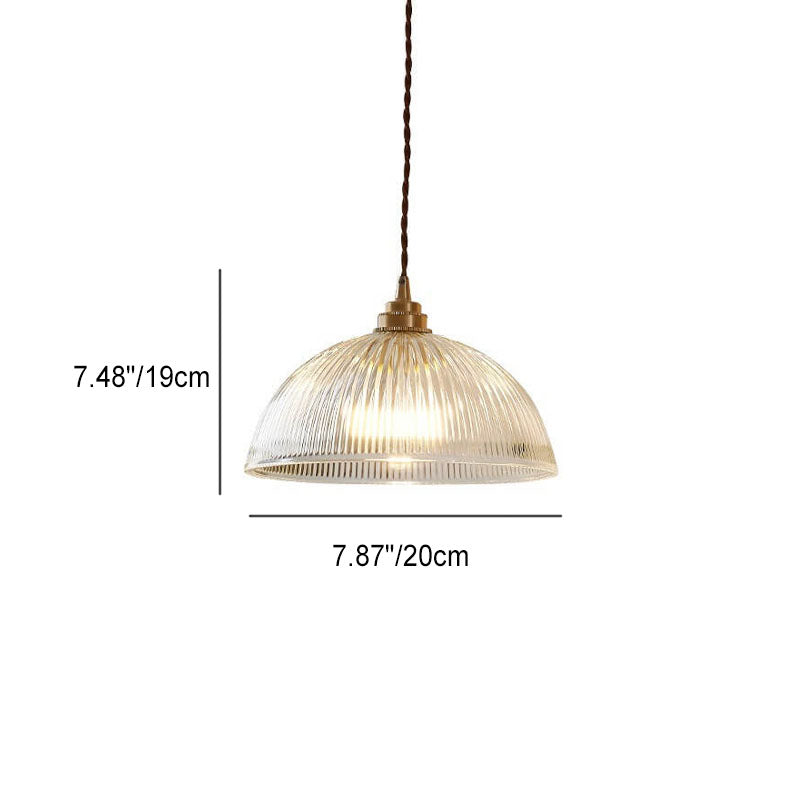 Minimalist Dome Brass Pendant Light