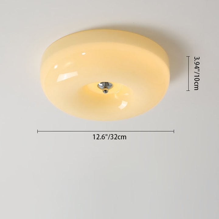 Contemporary Glass LED Flush Mount Ceiling Light