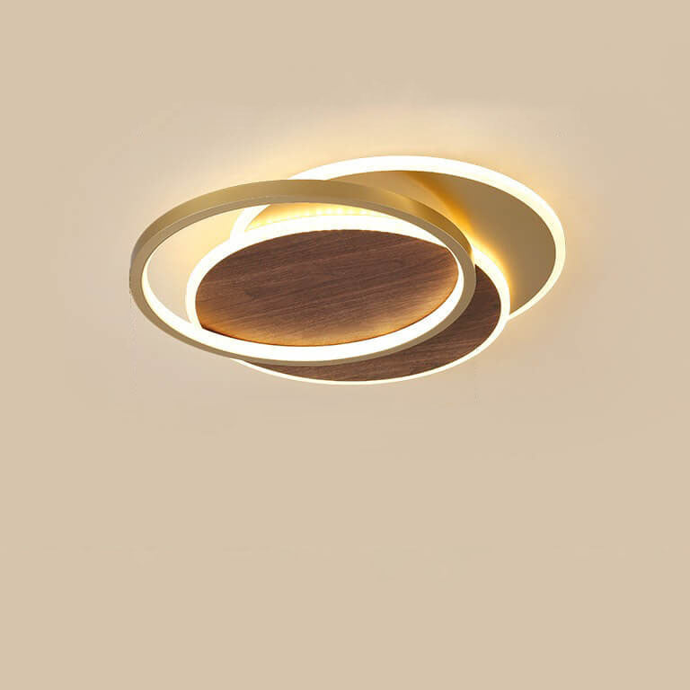 Modern Nordic  Wrought Iron Round Circular LED Flush Mount Lighting for Living Room