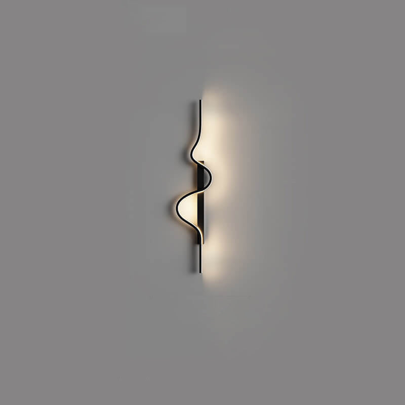 Minimalist Wave Aluminum LED Wall Sconce