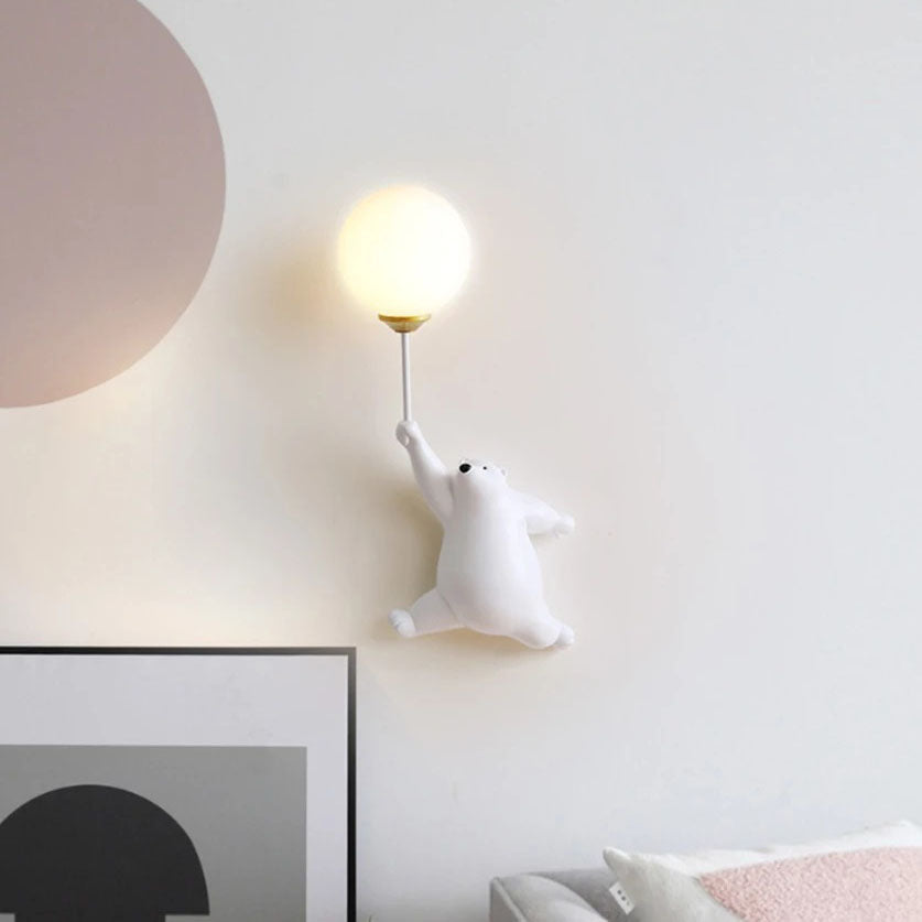 Bear Contemporary Acrylic Wall Sconce