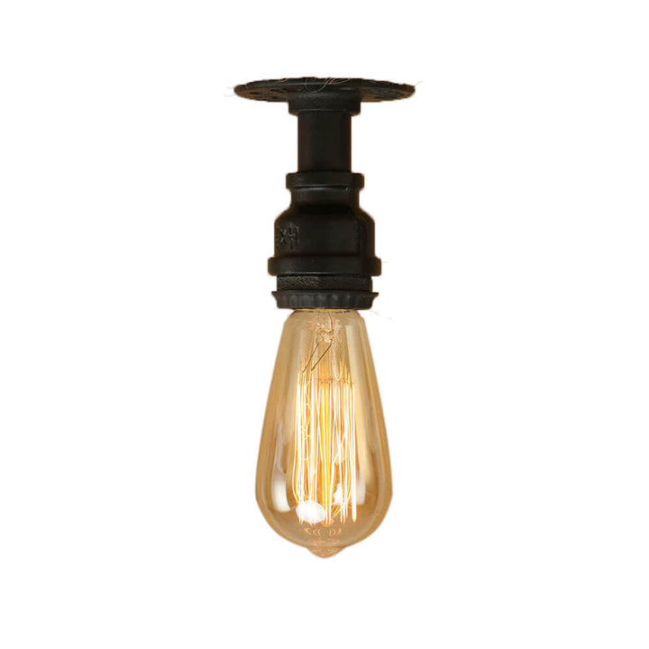 Vintage Glass Flush Mount Ceiling Light