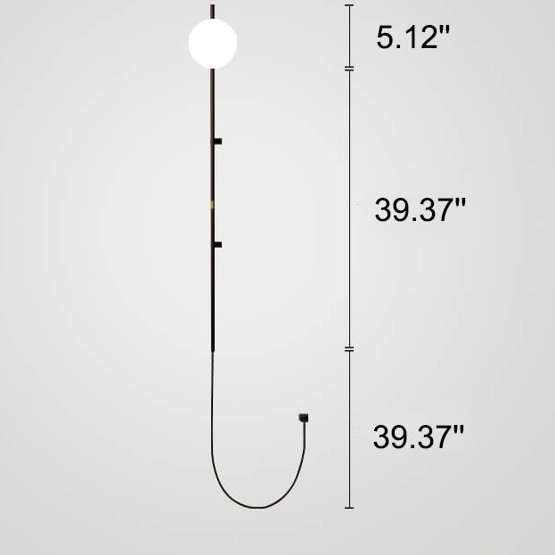 Long Minimalist Glass Wall Sconce