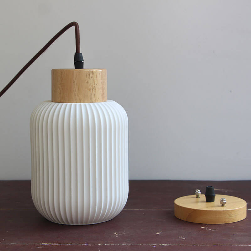 Nordic Cylindrical Ceramic Pendant Light