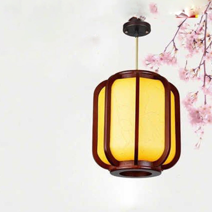 Traditional Lantern Wooden Pendant Light