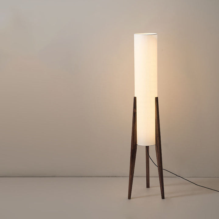 Traditional Cylinder Fabric Floor Lamp