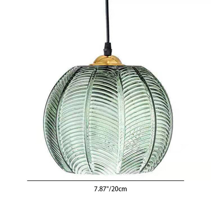 Contemporary Leaf Glass Pendant Light
