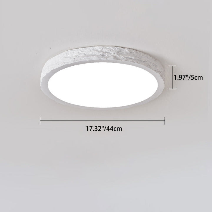 Minimalist Round Resin LED Flush Mount Ceiling Light