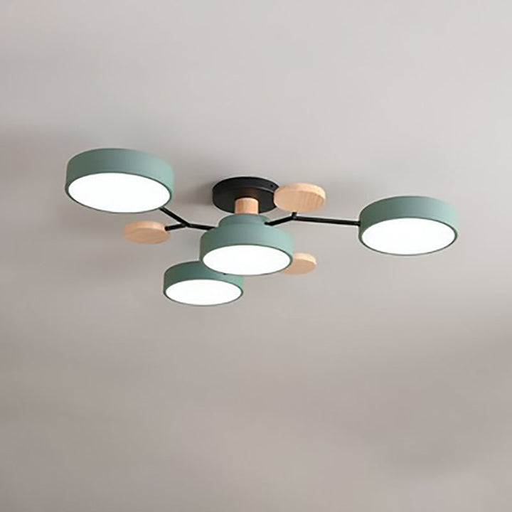 Nordic Molecule LED Semi-Flush Ceiling Light