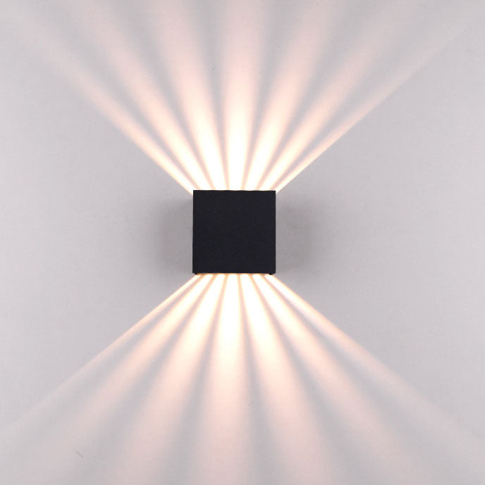 Modern Square Aluminum Waterproof LED Wall Sconce