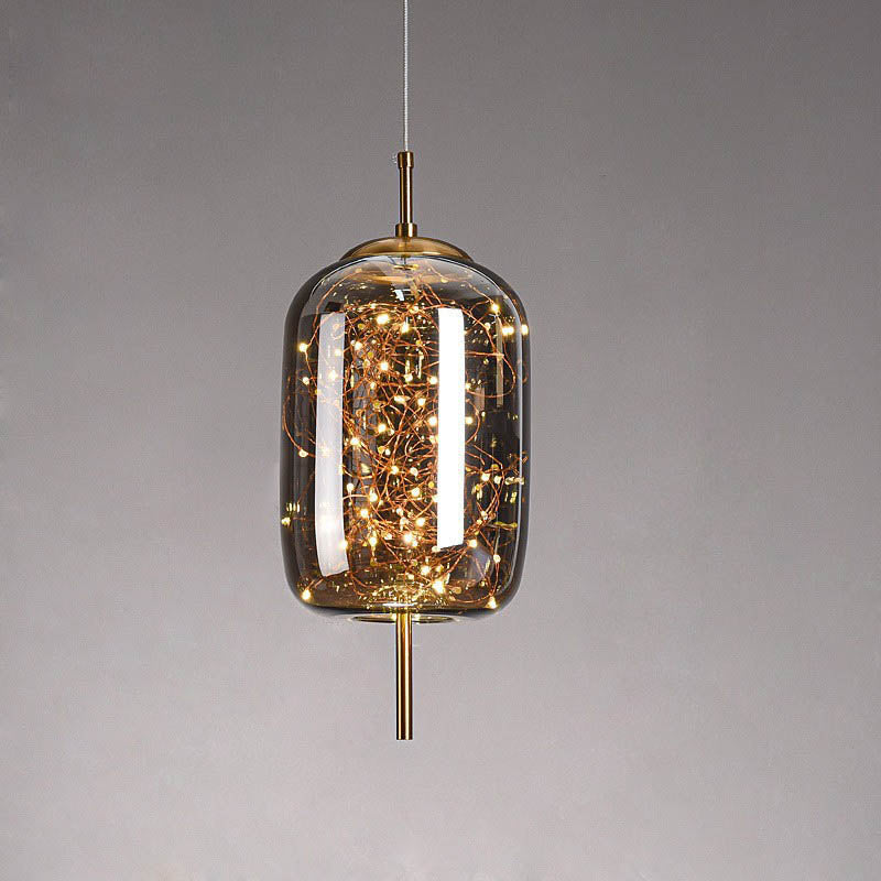 Nordic Cylinder Glass Pendant Light