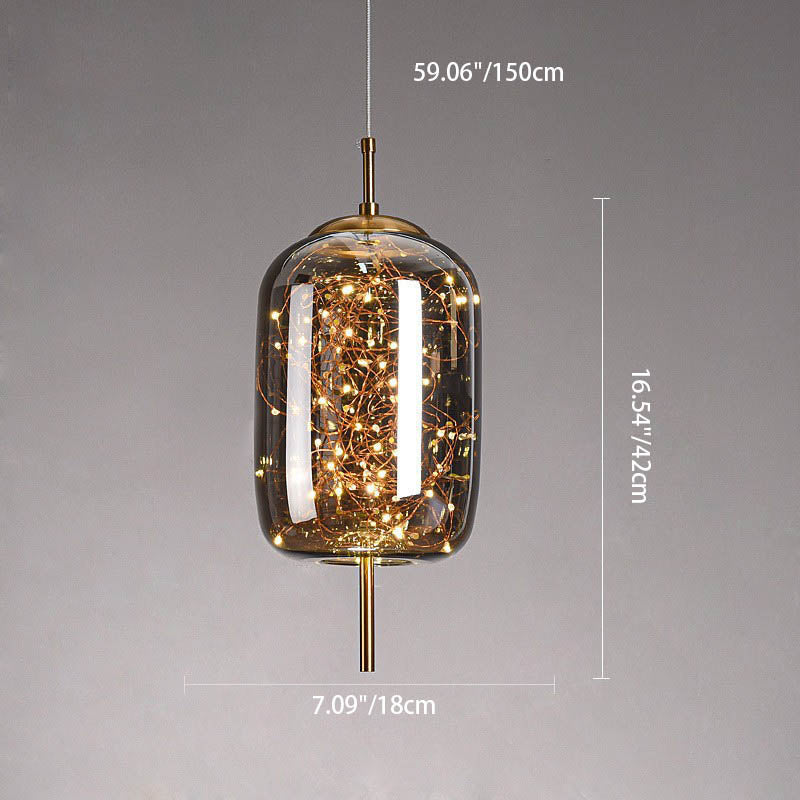 Nordic Cylinder Glass Pendant Light