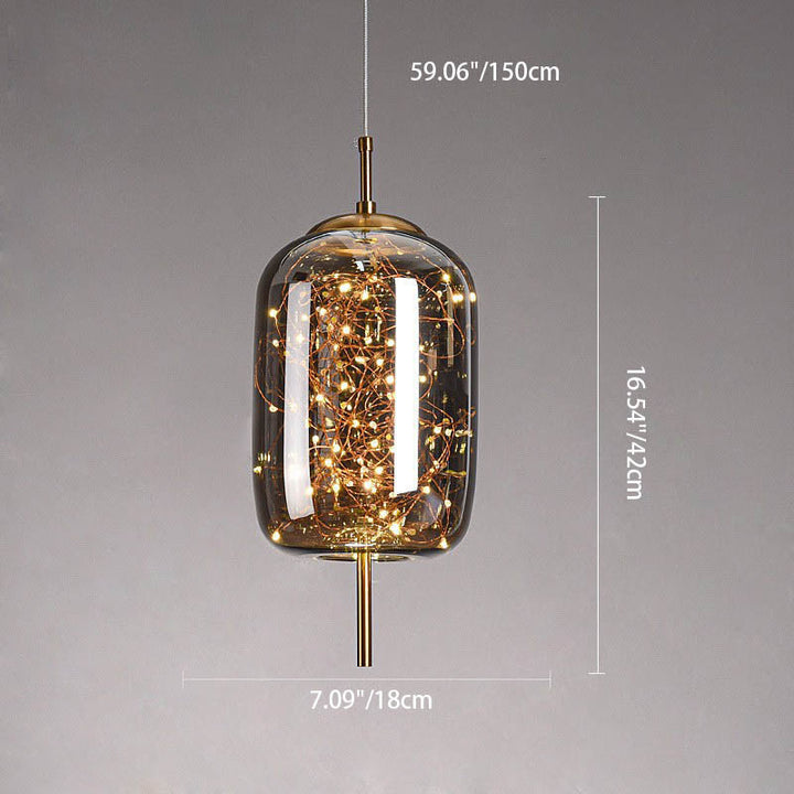 Nordic Cylinder Glass Pendant Light