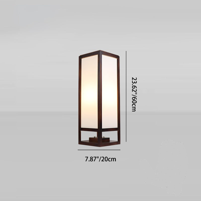 Traditional Rectangular Wood Floor Lamp