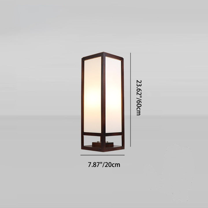 Traditional Rectangular Wood Floor Lamp