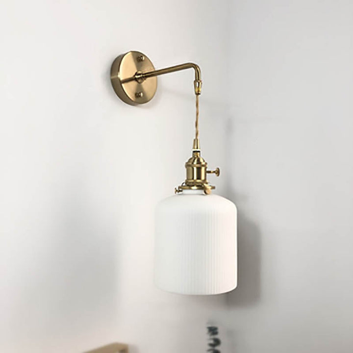 Minimalist Cylinder Brass Wall Sconce