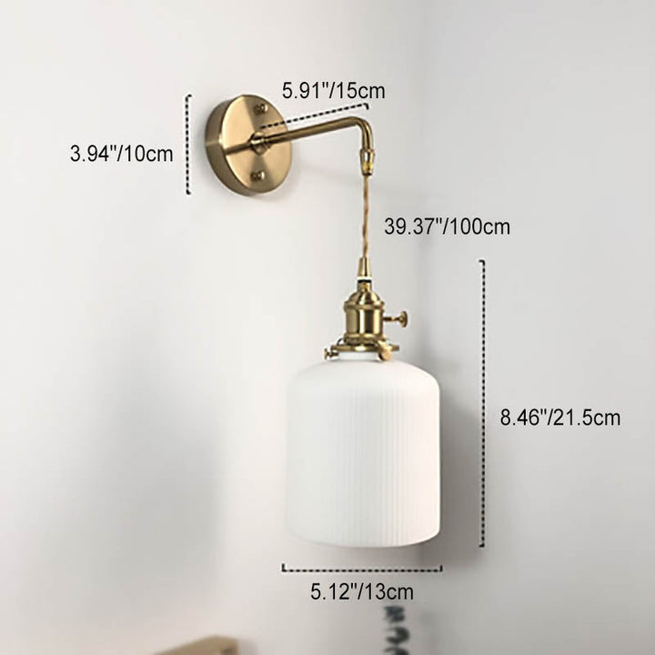 Minimalist Cylinder Brass Wall Sconce