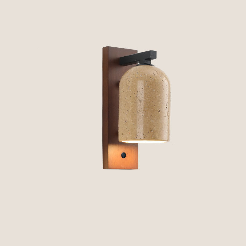 Traditional Cylinder Solid Wood Wall Sconce