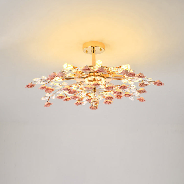 Modern Ceramic 8-Light Chandelier
