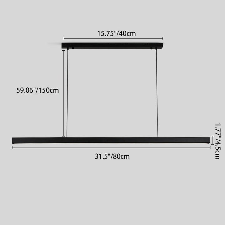 Long Minimalist LED Pendant Light