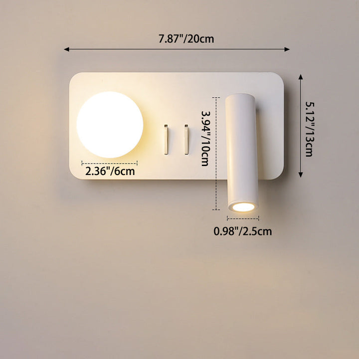 Minimalist Square Acrylic LED Reading Wall Light