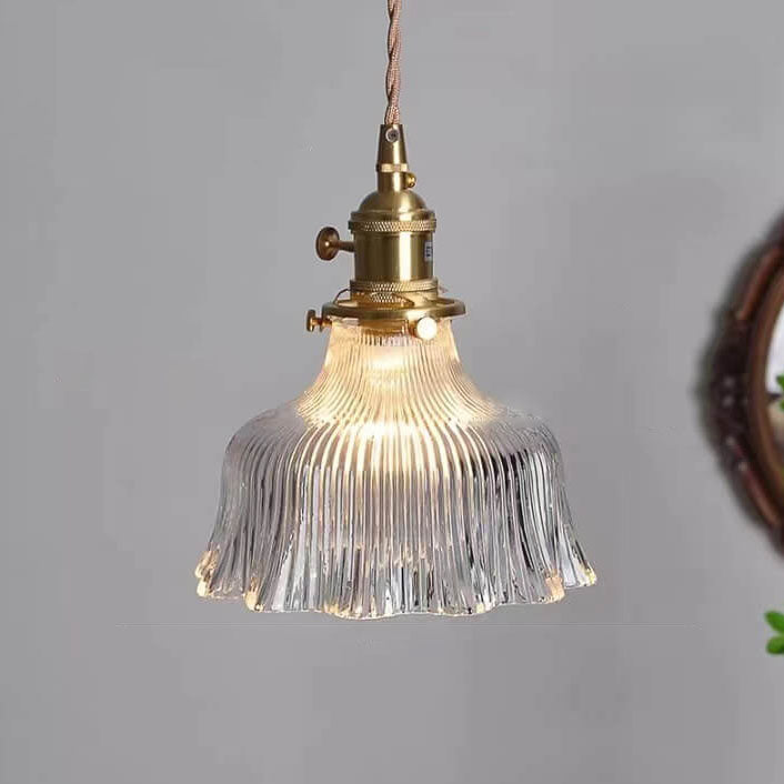 Minimalist Flower Walnut Pendant Light