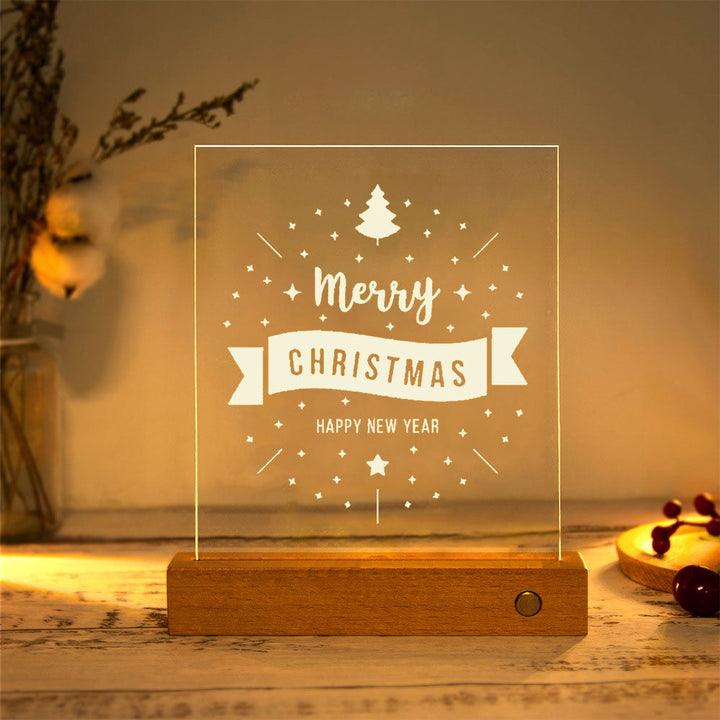 Acrylic Plate LED Table Lamp - 15 Designs
