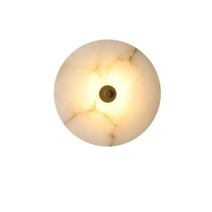 Contemporary Round Marble LED Wall Sconce