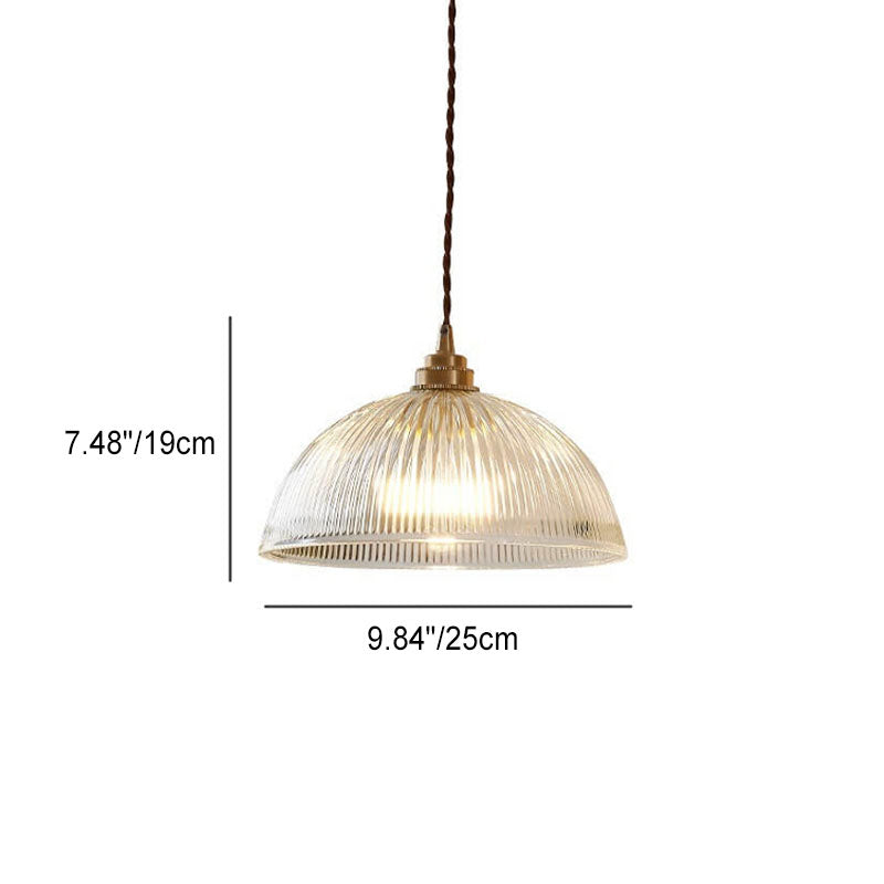Minimalist Dome Brass Pendant Light