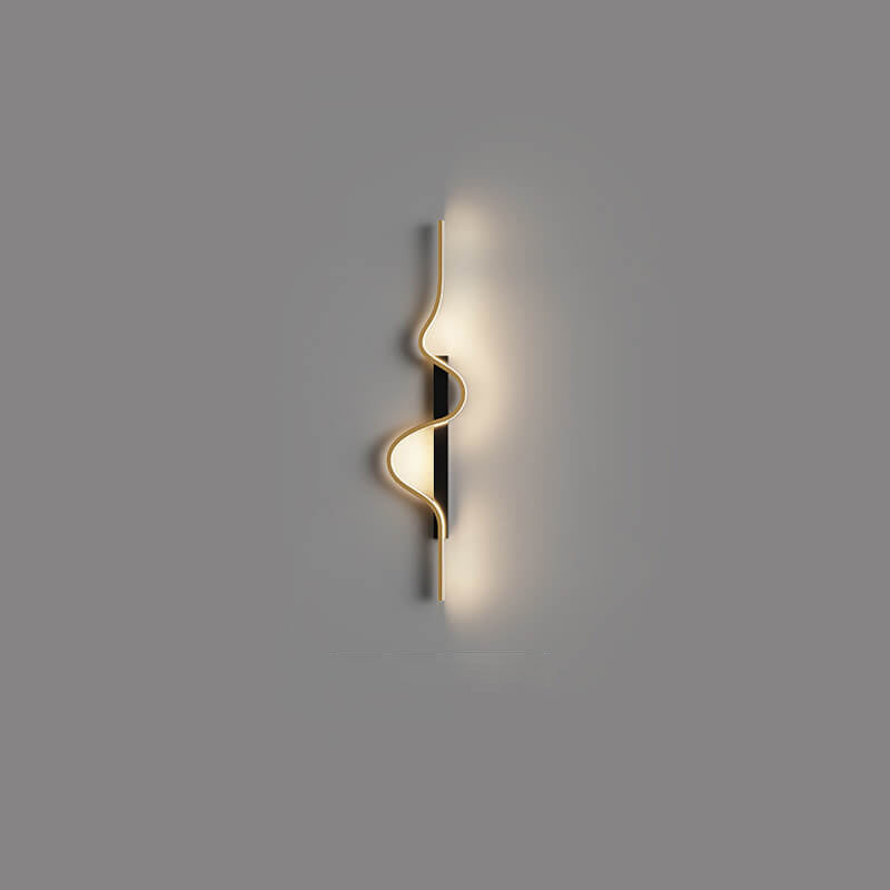Minimalist Wave Aluminum LED Wall Sconce