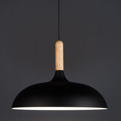 Modern Dome Wooden Pendant Light