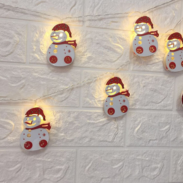 Painted Bells Elk Christmas String Lights