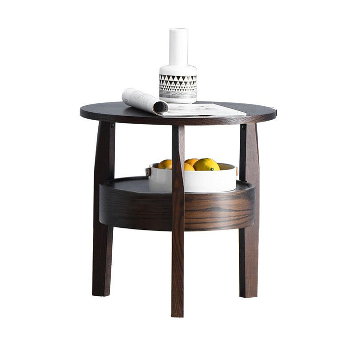 Contemporary Circular Wood End Table