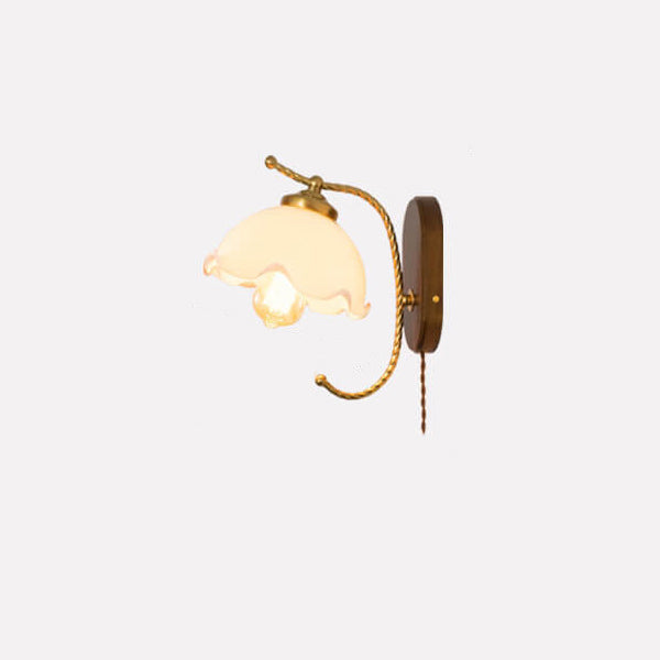 French Vintage Glass Wall Sconce