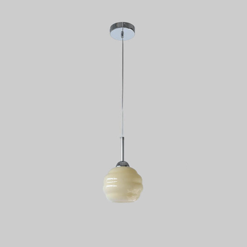 Vintage Round Glass Pendant Light