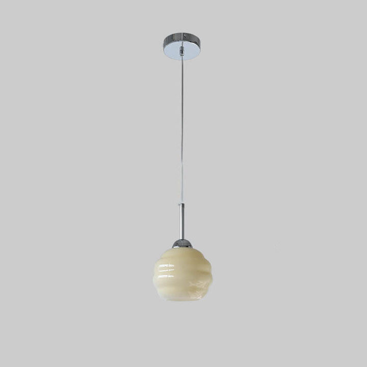 Vintage Round Glass Pendant Light