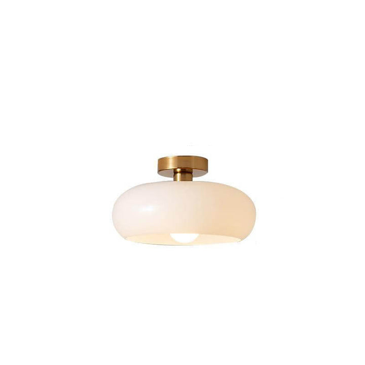 Modern Round Copper Flush Mount Ceiling Light