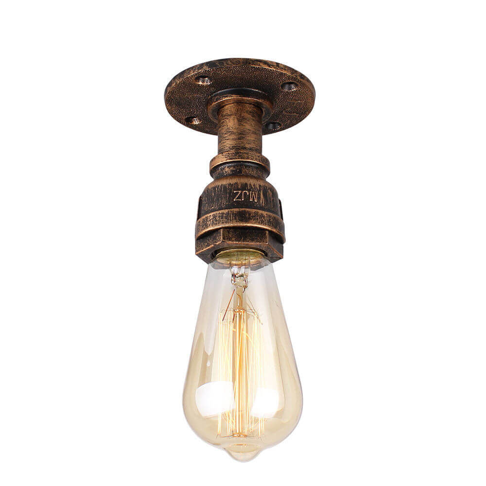 Vintage Glass Flush Mount Ceiling Light
