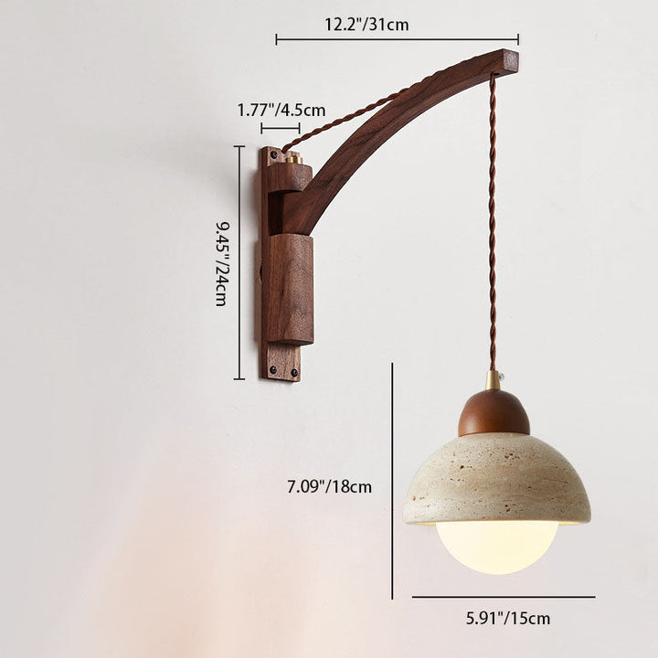 Wabi-Sabi Solid Wood Wall Sconce