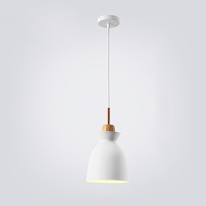 Contemporary Dome Wood Pendant Light
