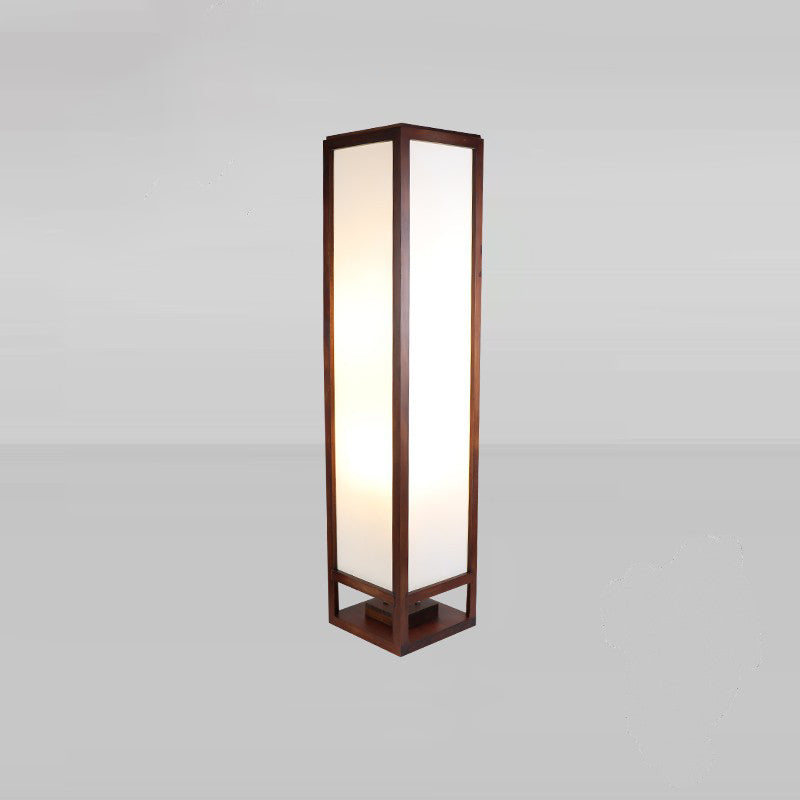 Traditional Rectangular Wood Floor Lamp