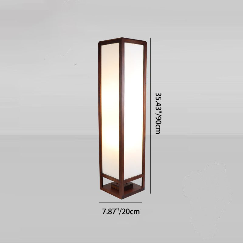 Traditional Rectangular Wood Floor Lamp